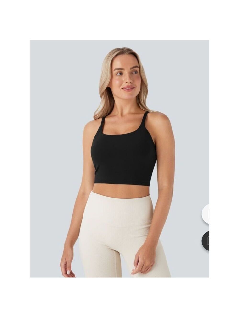 HALARA SoftlyZero Padded Cropped Cami Black XL